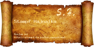 Stampf Hajnalka névjegykártya