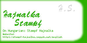 hajnalka stampf business card